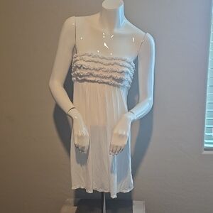 Victoria's Secret White Strapless Swimsuit cover up.